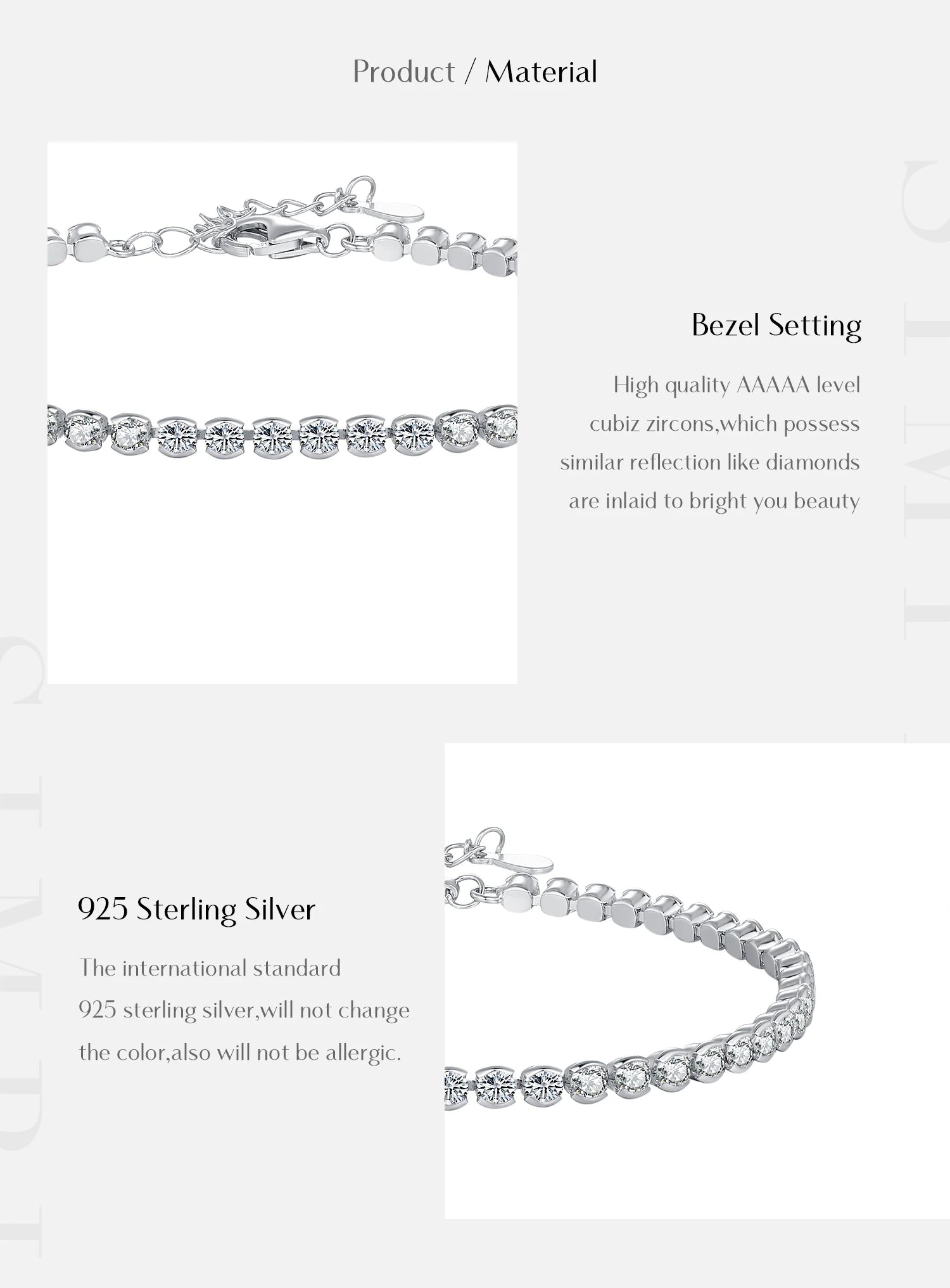 Tennis Bracelet with Zirconias