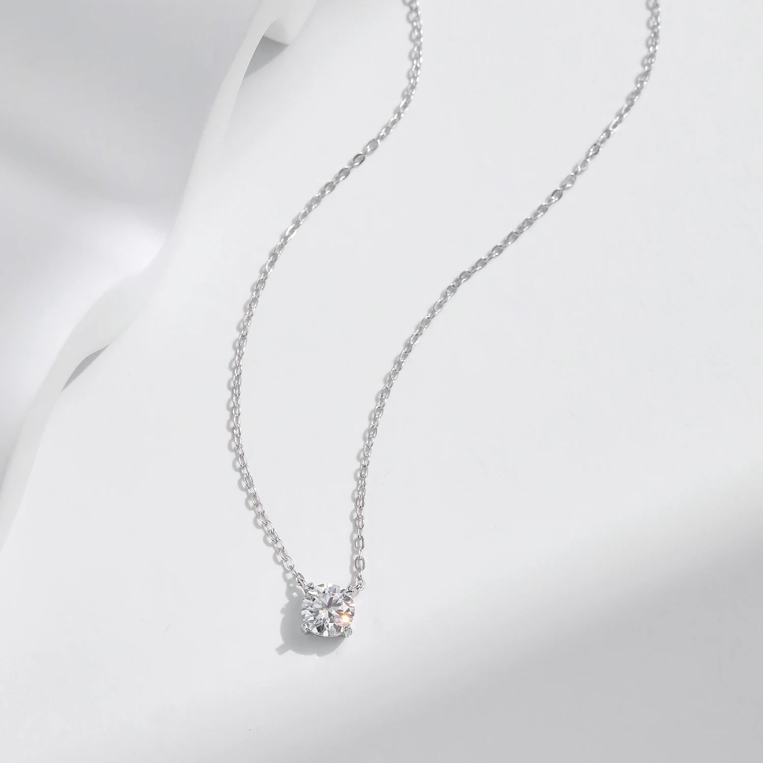 Colar moissanite Color 0.8CT Lab Diamond