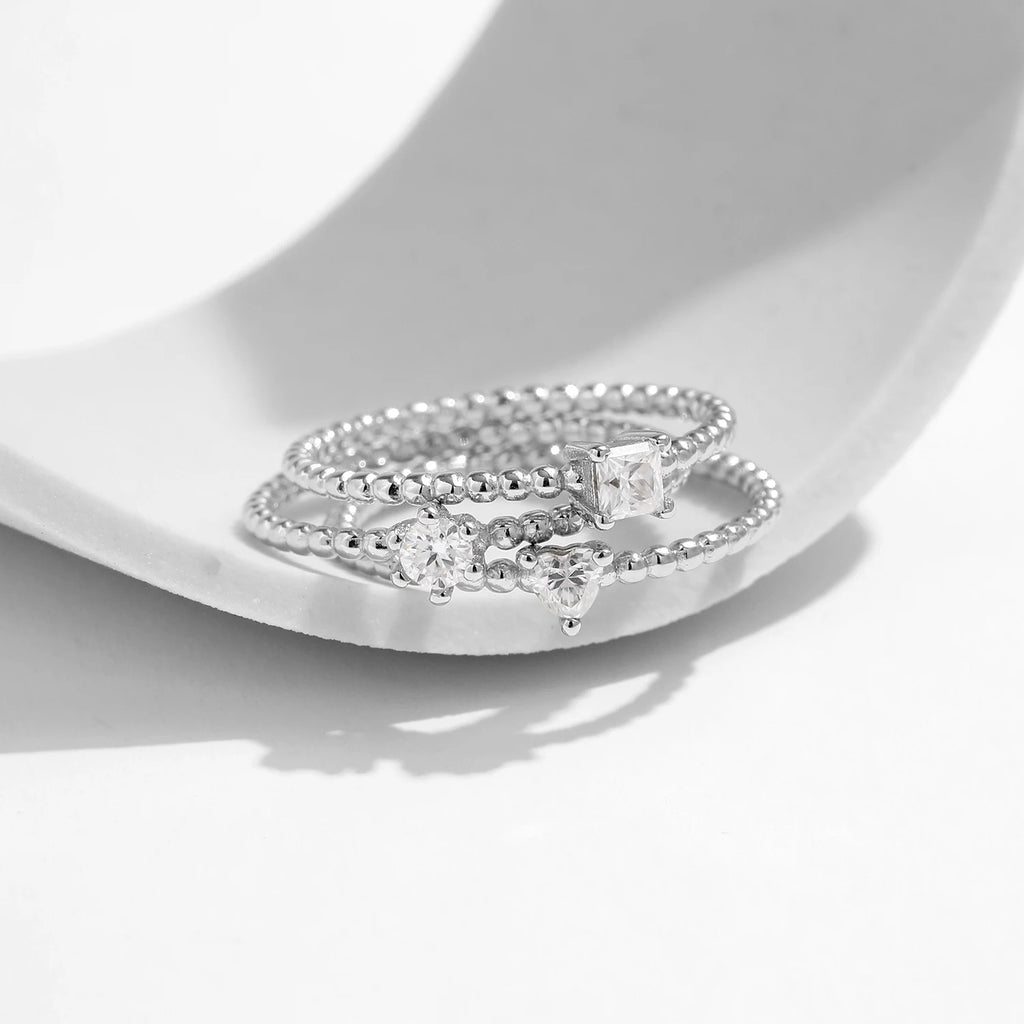 Geometric Shaped Moissanite Ring
