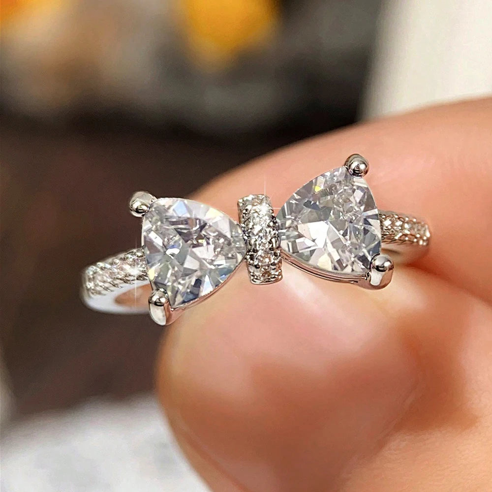 Trillion Cut Moissanite Ring