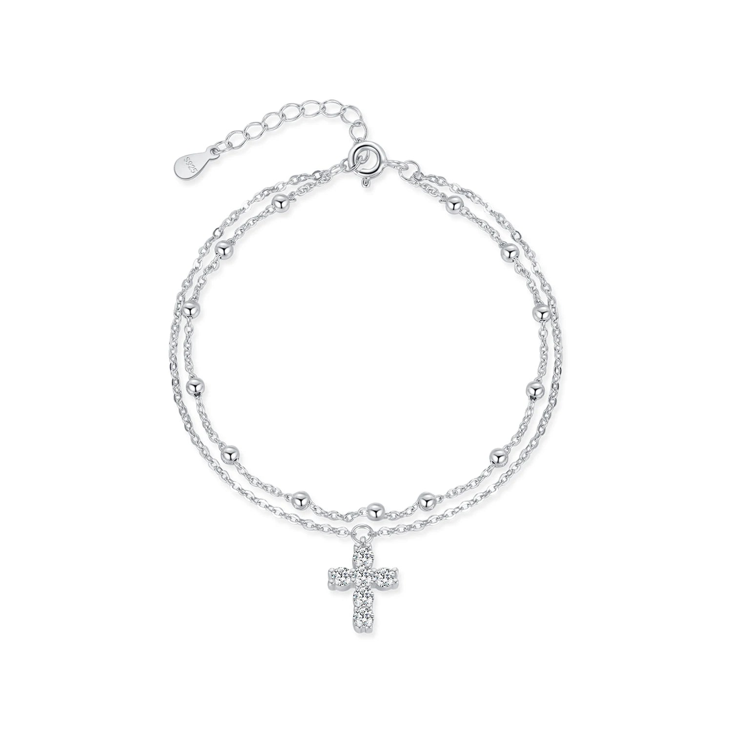 Exquisite Cross Bracelet - Double Layer Link Chain