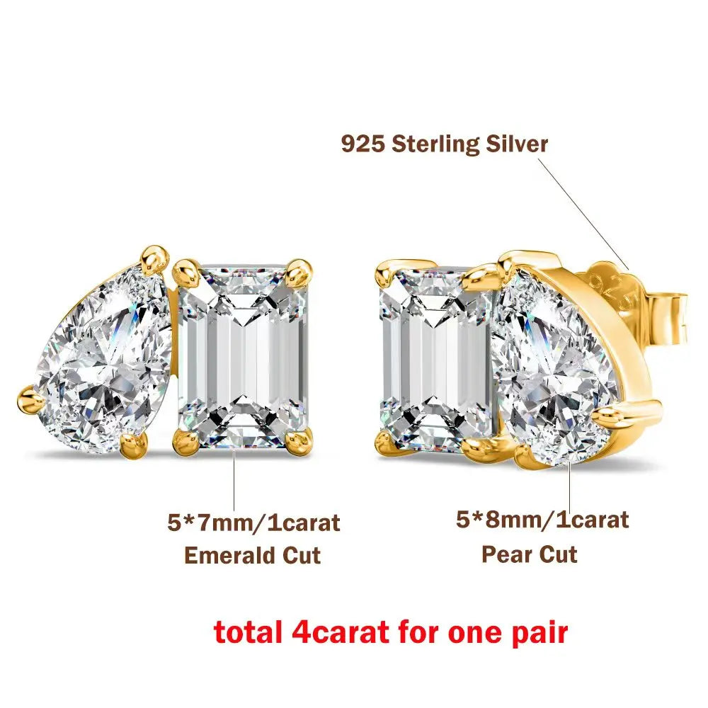 Pear Cut Moissanite Earrings