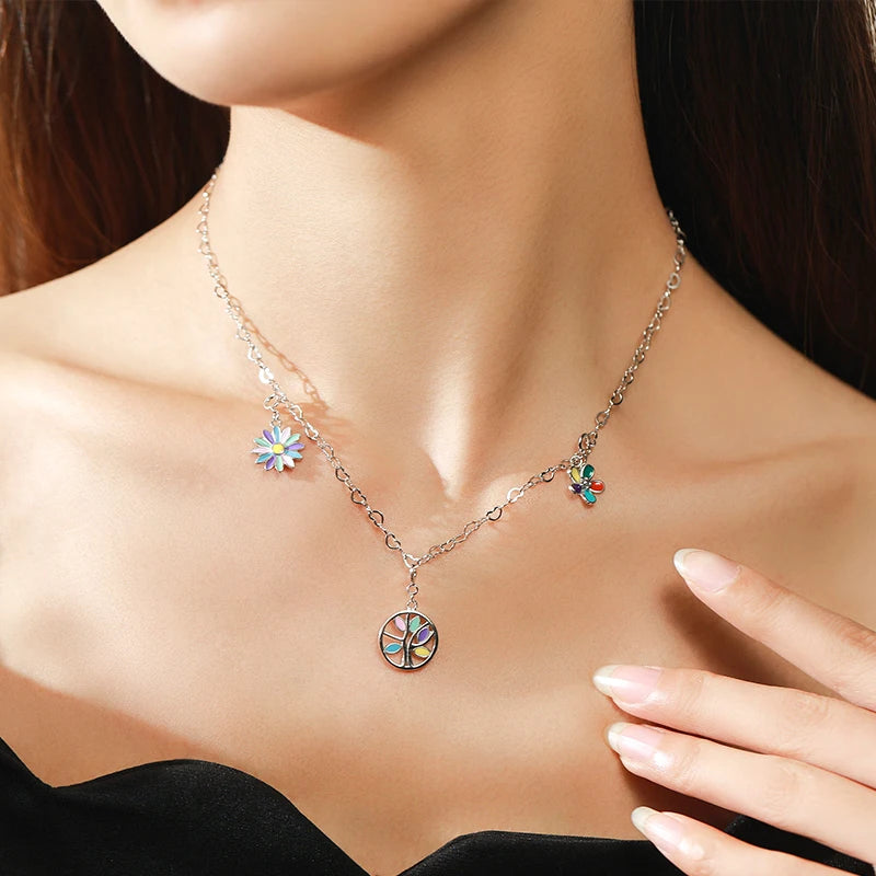 Rainbow Flower Pendant