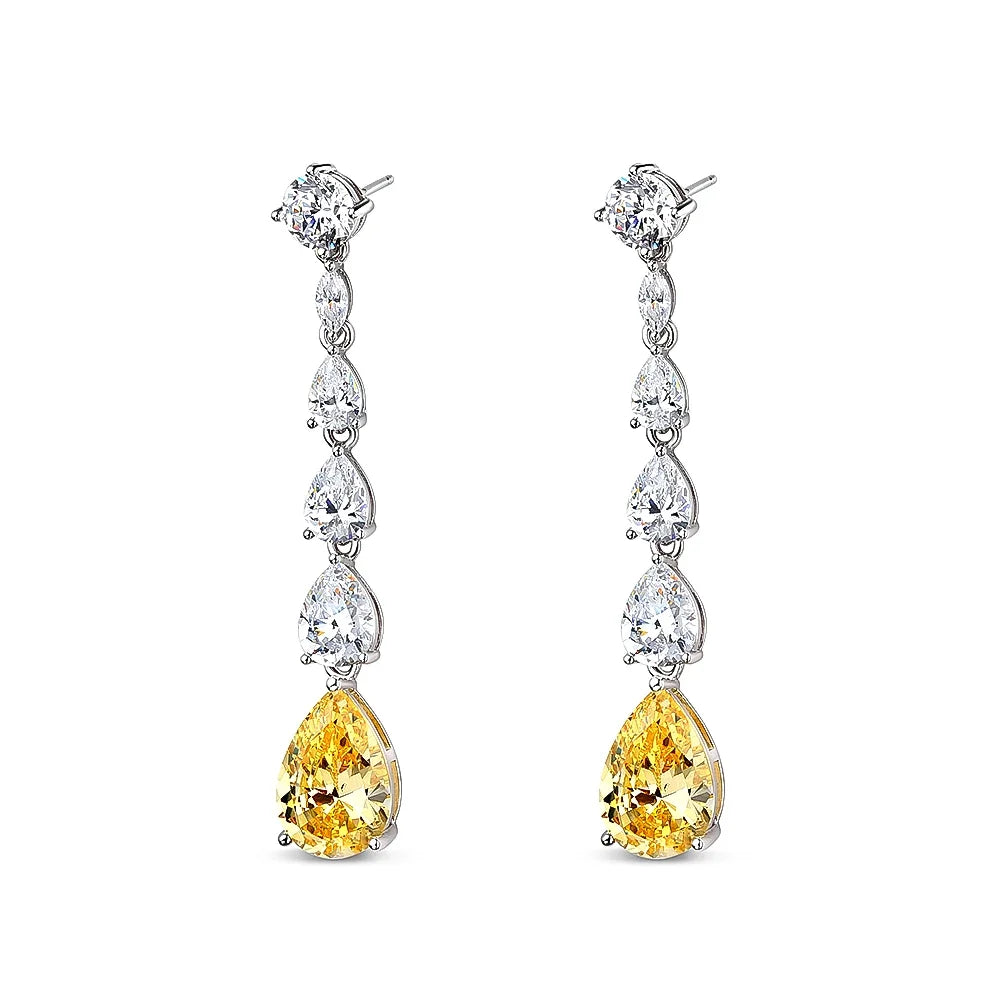 Yellow Water Drop Earrings