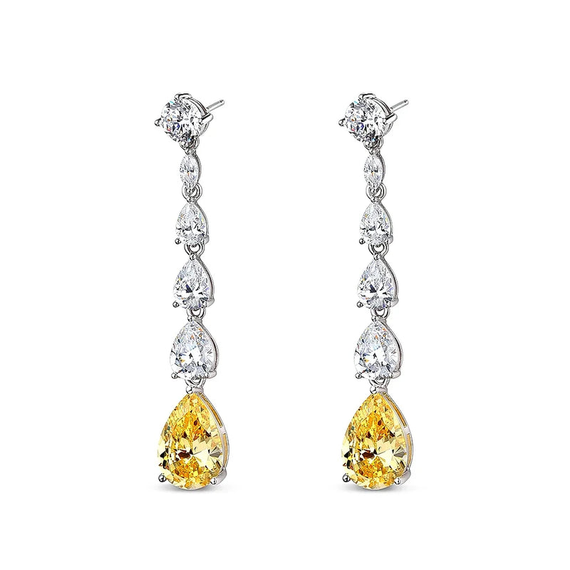 Yellow Water Drop Earrings