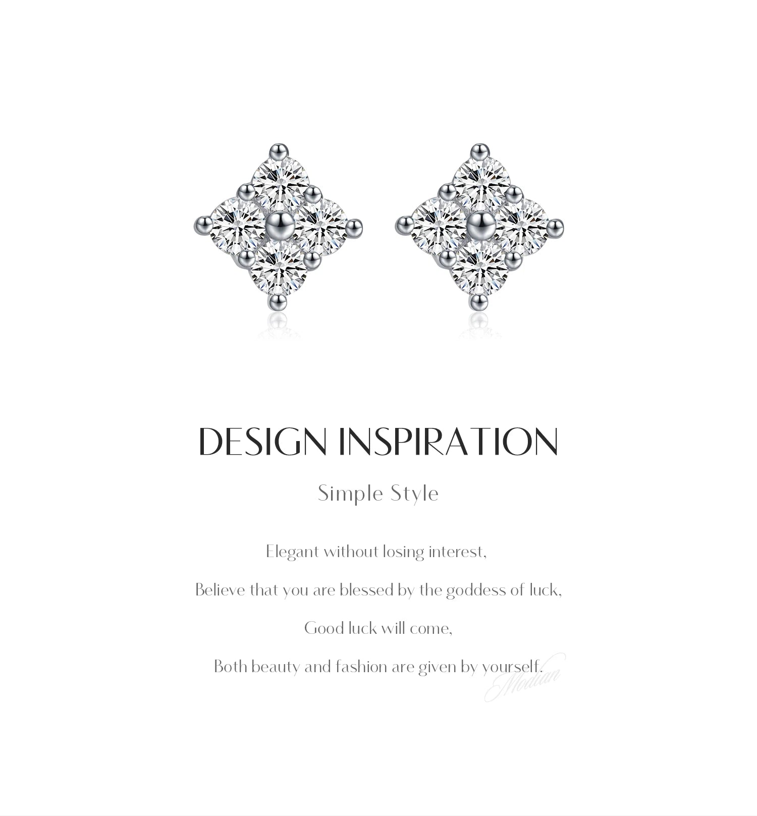 Moissanite Flower Earrings