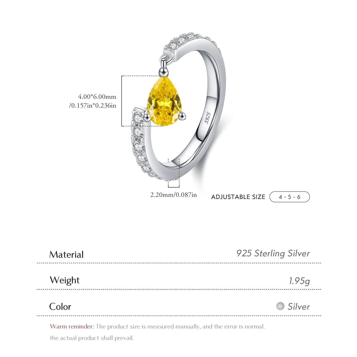Exquisite Water Drop Ring