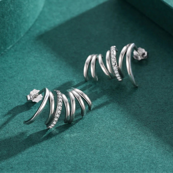 Geometric Line Earrings