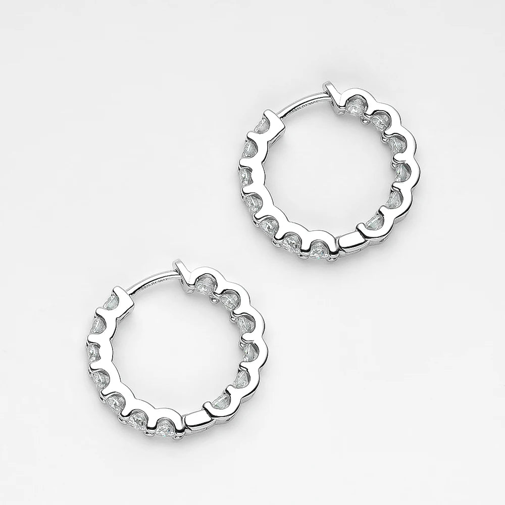 2.6ct Moissanite Earring Hoops
