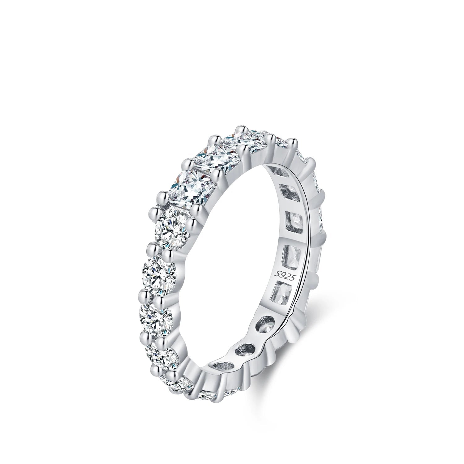 Geometric Water Drop Eternity Ring