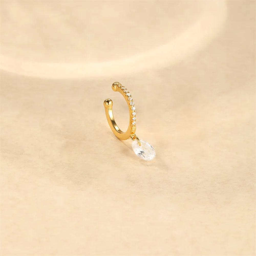 Versatile Water Drop Hoop Earring