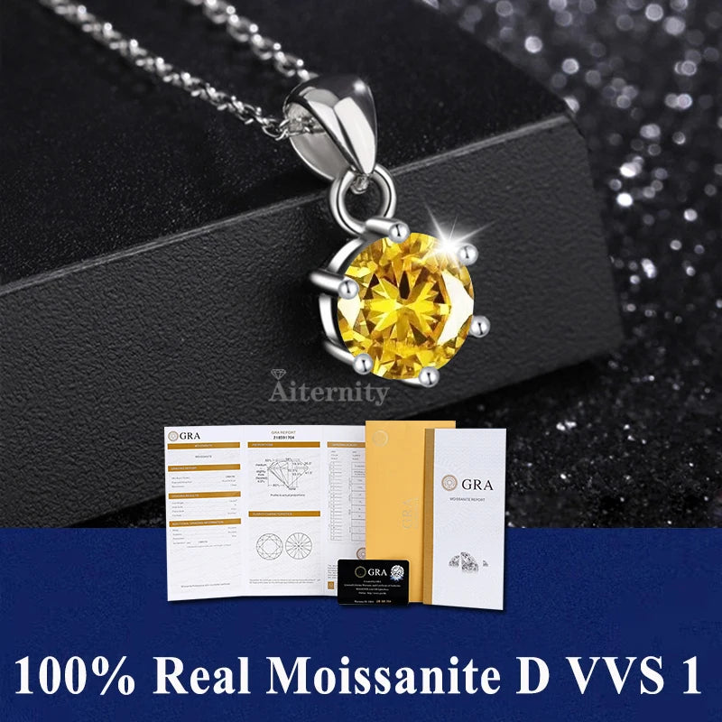 GRA Moissanite Pendant