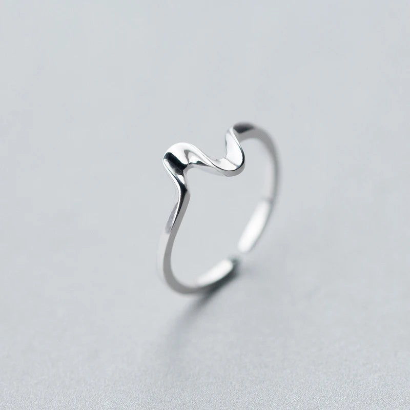 Wavy Line Open Ring