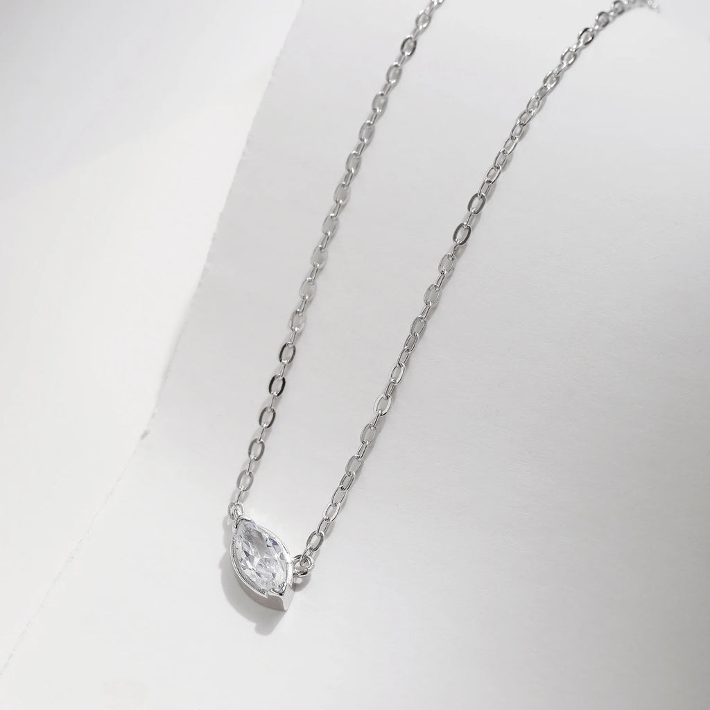 Silver Oblique Necklace