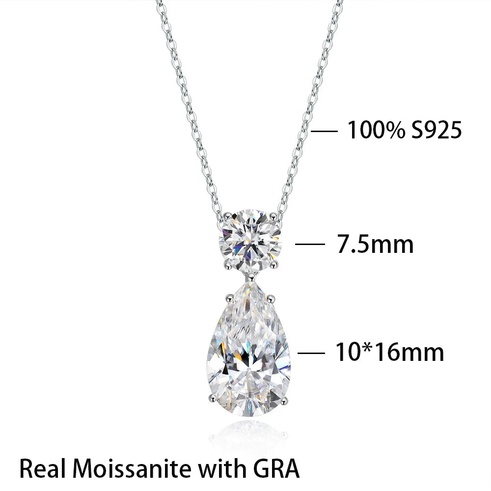 Pendentif diamant moissanite 8CT 