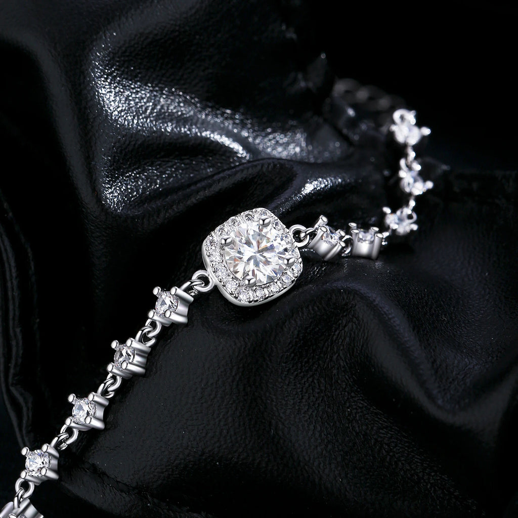 0.8CT D Color Moissanite Luxury Bracelet